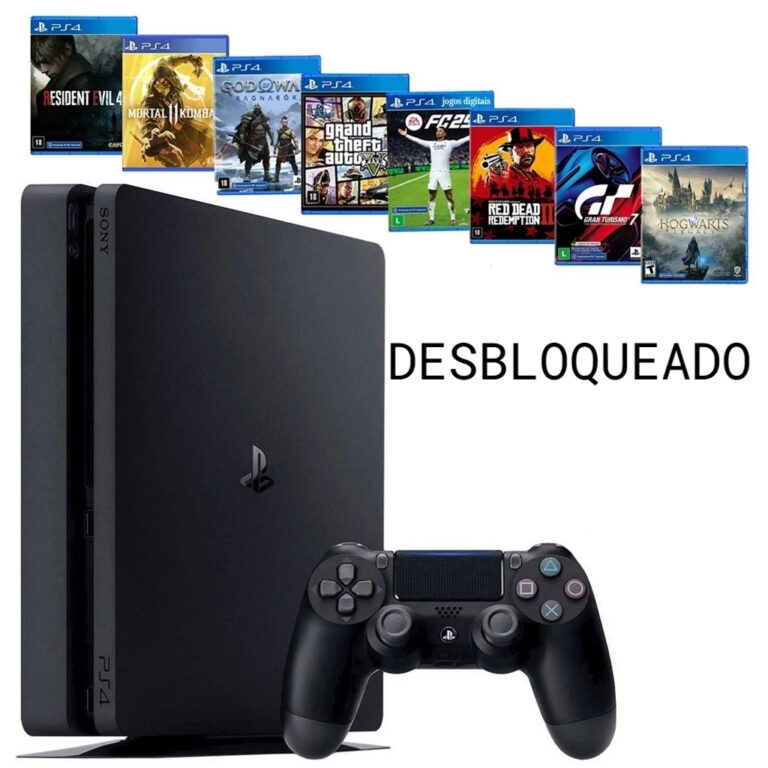 PlayStation 4 Slim 500 GB seminovo desbloqueado