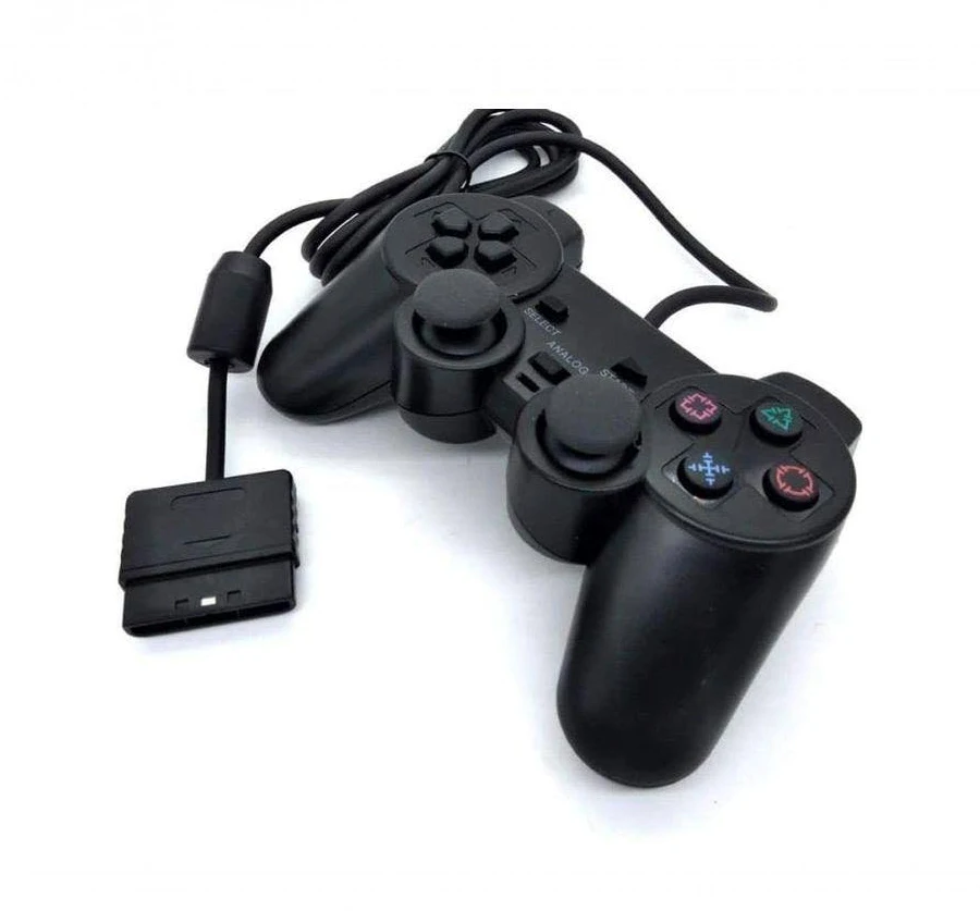 Controle PS2 Knup com fio analógico preto